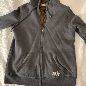 holister warm zip up jacket